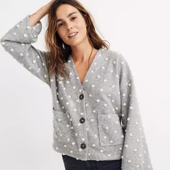 Madewell Sweaters - MADEWELL Texture & Thread Boxy Bobble Cardigan R12